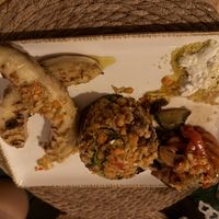 Delicious catchupa with additional banana  at Art Kafé in Santa Maria