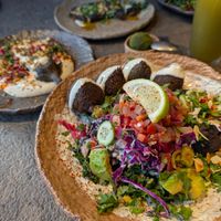 latin lover salad with falafel at Honest Greens - Las Tablas in Madrid