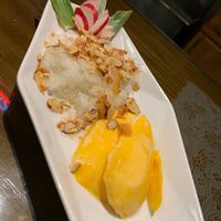 Sweet Rice mango and almonds  at Thai Spice in Corpus Christi