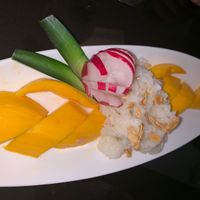 Sweet rice and mango  at Thai Spice in Corpus Christi