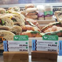 Some vegan options at Costa Coffee in Warsaw