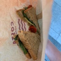 Plant based chicken sandwich   at Costa Coffee in Warsaw