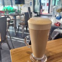Oat Milk Latte at Cantîn in Conwy