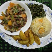Vegan dinner   at Chocos Restaurant in Diani