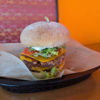 Double classic burger at PB&J Bar  in Williamsport