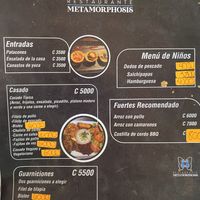 Menu January 2024  at Metamorphosis   in Alajuela