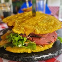 Hambourguesa vegano at Metamorphosis   in Alajuela