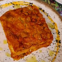 Vegan lasagne at Be Happy in Gran Canaria