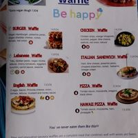 Menu as of February 2025 at Be Happy in Gran Canaria