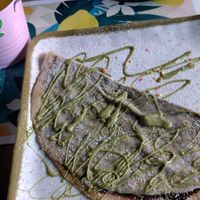 Vegan crepe with pistachio cream and chocolate sauce at Be Happy in Gran Canaria