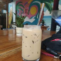 Coffee with coconut #Veganuary at Swell Cafe and Bar Pacifico Siargao in Siargao