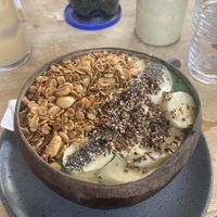 Green smoothie bowl  at Swell Cafe and Bar Pacifico Siargao in Siargao