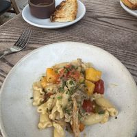 Campanelle, yellow foot mushrooms  at 3rd Cousin in San Francisco