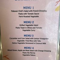 Vegan dinner options  at Astoria Palawan in Puerto Princesa