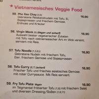 Part of menu at NOI Restaurant in Wuppertal