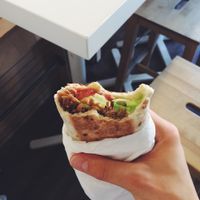 vegina with soy meat, vegan mayo an veggies at Universo Vegano - Navigli in Milan