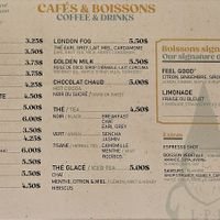 Cafe menu at Le Petit Dep  in Montreal