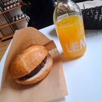 Vegane Leberkassemmel (wieder super lecker) at Die Vegane Fleischerei - Frauenstraße in Munich