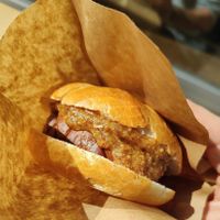 Leberkäse semmel at Die Vegane Fleischerei - Frauenstraße in Munich