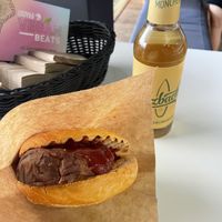 Leberkäse semmel  at Die Vegane Fleischerei - Frauenstraße in Munich