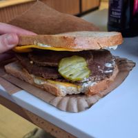 Pastrami-Sandwich at Die Vegane Fleischerei - Frauenstraße in Munich