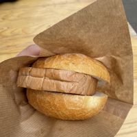 Leberkaese semmel  at Die Vegane Fleischerei - Frauenstraße in Munich