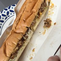 Vegan chopped cheese hero  at Holy Cow in Hicksville