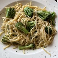 Oil & garlic linguine with broccoli   at Leggio's Italian Restaurant in Dallas