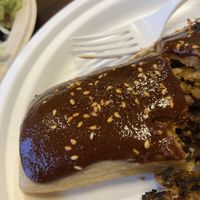 Tamal Mole  at El Cantaro Vegan Mexican Restaurant in Monterey