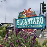 Sign   at El Cantaro Vegan Mexican Restaurant in Monterey