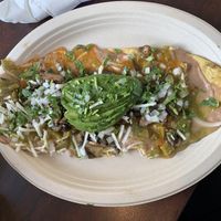 Huarache   at El Cantaro Vegan Mexican Restaurant in Monterey