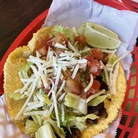Ranchero taco  at El Cantaro Vegan Mexican Restaurant in Monterey