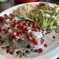 Chile En Nogado  at El Cantaro Vegan Mexican Restaurant in Monterey