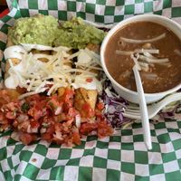 Taquito plate   at El Cantaro Vegan Mexican Restaurant in Monterey