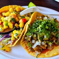 Taco De Nopales at El Cantaro Vegan Mexican Restaurant in Monterey