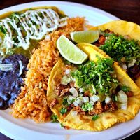 Combo plate #2 at El Cantaro Vegan Mexican Restaurant in Monterey