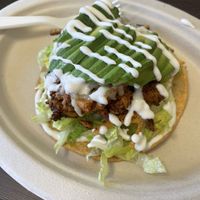 Tostada   at El Cantaro Vegan Mexican Restaurant in Monterey