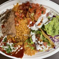 Combo plate  at El Cantaro Vegan Mexican Restaurant in Monterey
