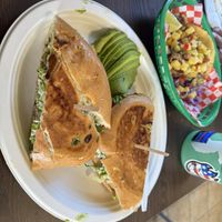 The torta was amazing  at El Cantaro Vegan Mexican Restaurant in Monterey