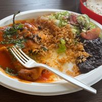 Chile rellenos  at El Cantaro Vegan Mexican Restaurant in Monterey
