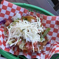 Crispy potato taco. It was fine.  $6 after tax  at El Cantaro Vegan Mexican Restaurant in Monterey