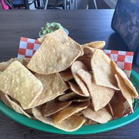 Chips and guac  at El Cantaro Vegan Mexican Restaurant in Monterey