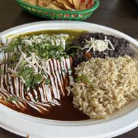 Spinach enchiladas  at El Cantaro Vegan Mexican Restaurant in Monterey