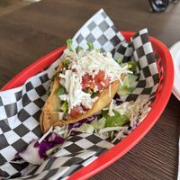 Potato taco  at El Cantaro Vegan Mexican Restaurant in Monterey