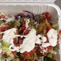 Crispy Potato and chicken tacos  at El Cantaro Vegan Mexican Restaurant in Monterey