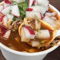 Pozole  at El Cantaro Vegan Mexican Restaurant in Monterey