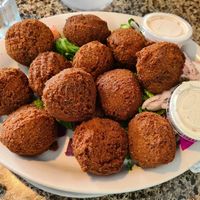 Large falafels & tahini at Beirut Restaurant  in Romulus