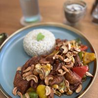 Cashew nut with chicken soy  at Hexagon in Koh Phangan