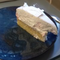 Vanillebisquit mit Blaubeeren at Wombats Café in Giessen