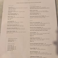 Vegan menu at Copper Bonnet in 